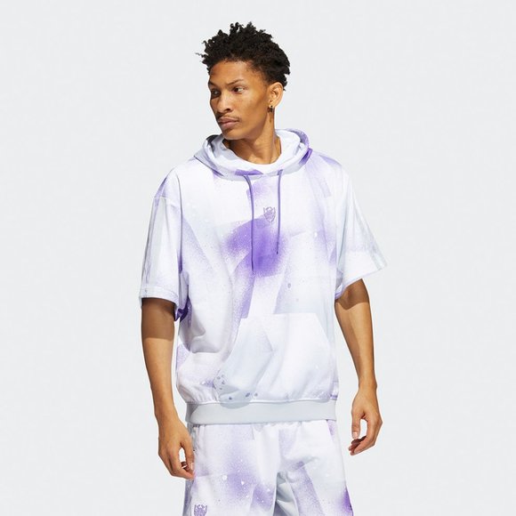 Adidas Donovan Mitchell SS Hooded Shooter Top. Brand new. Mens Size: Large - Picture 4 of 8